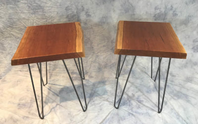 Live-edge cherry end tables for St. Mary’s Visitation Auction