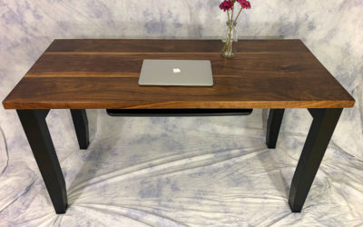 Walnut top desk delivered